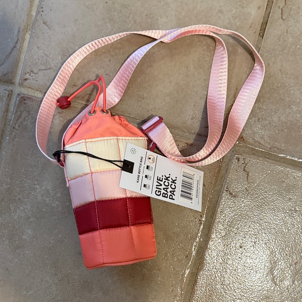 STATE Pink and Red Quilted Bag